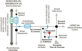 Schematischer Anreiseplan